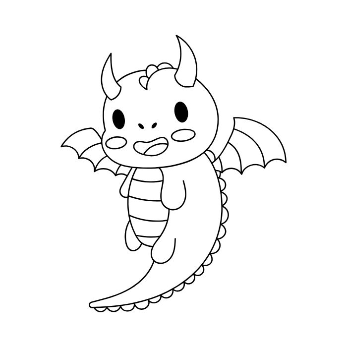 tranh tô màu con rồng 3