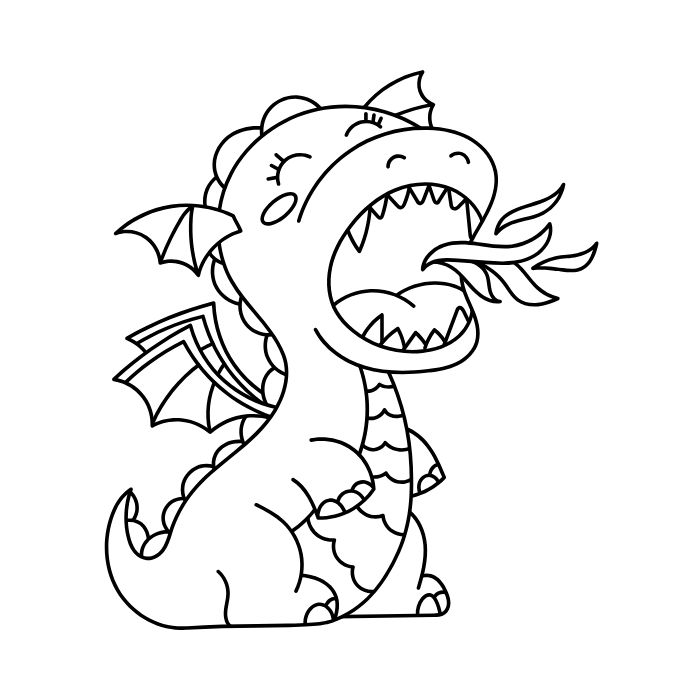 tranh tô màu con rồng 7