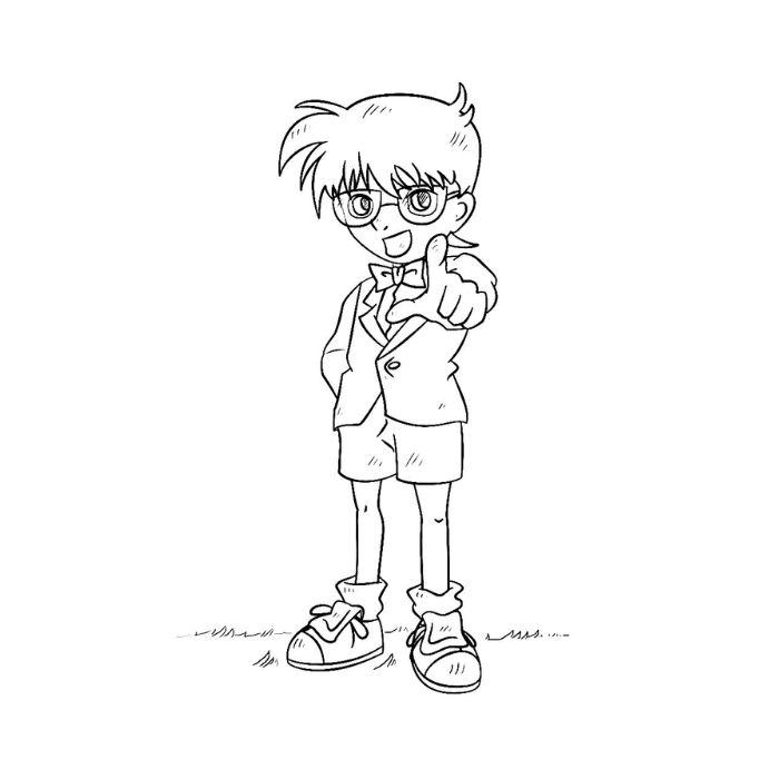 tranh tô màu conan 10