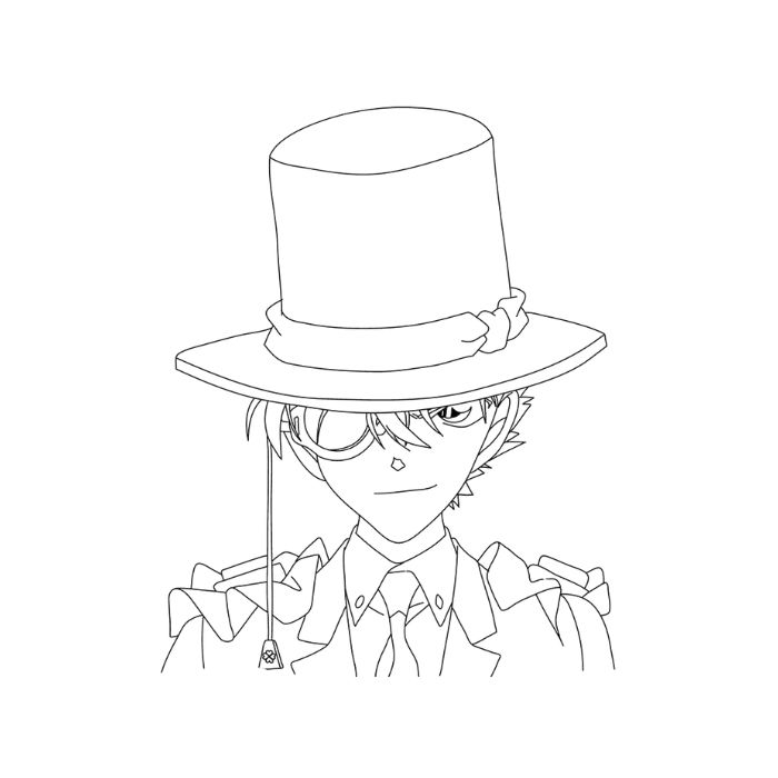 tranh tô màu conan 12