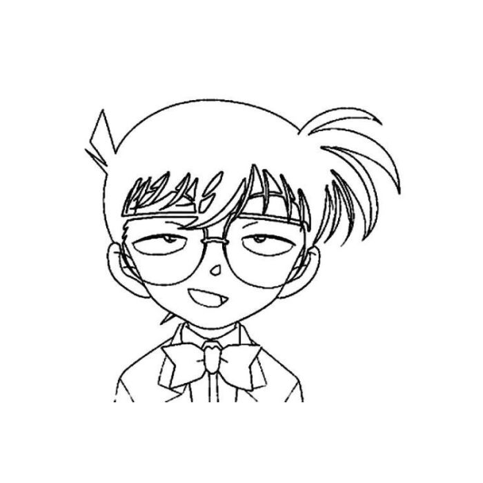 tranh tô màu conan 18