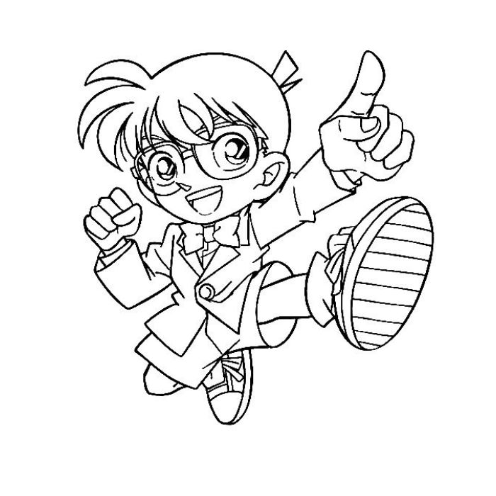 tranh tô màu conan 19