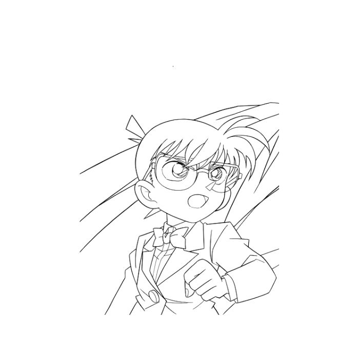 tranh tô màu conan 21