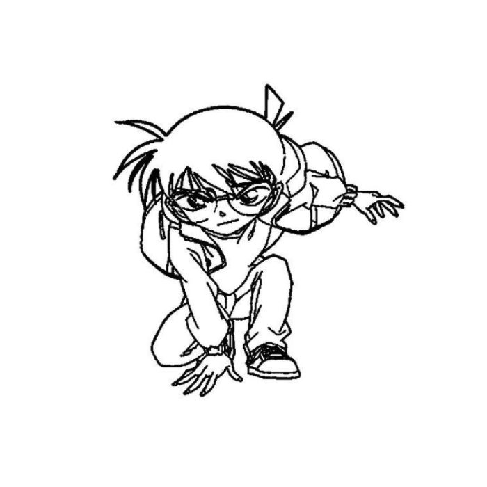 tranh tô màu conan 24