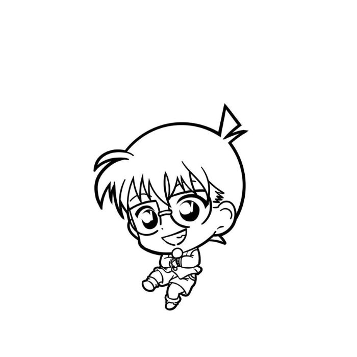 tranh tô màu conan 29