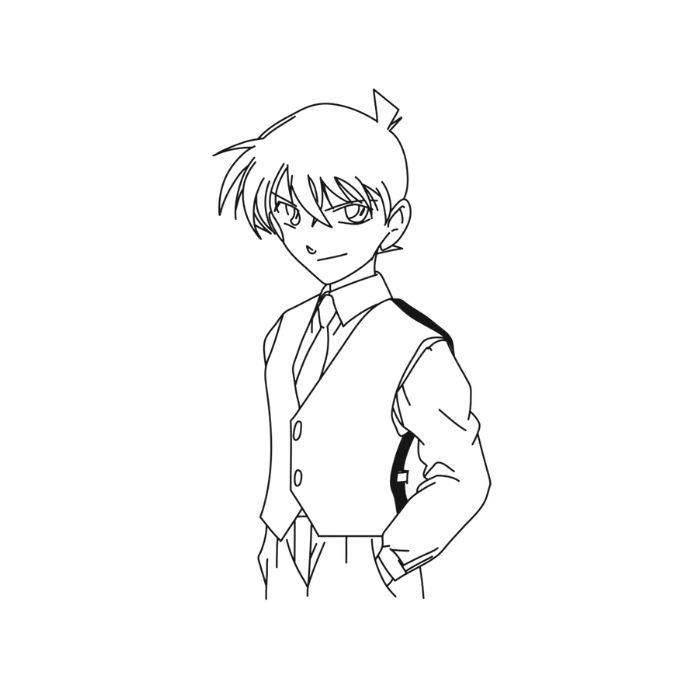 tranh tô màu conan 32