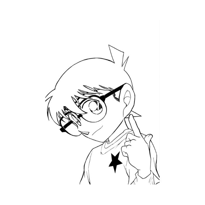 tranh tô màu conan 34