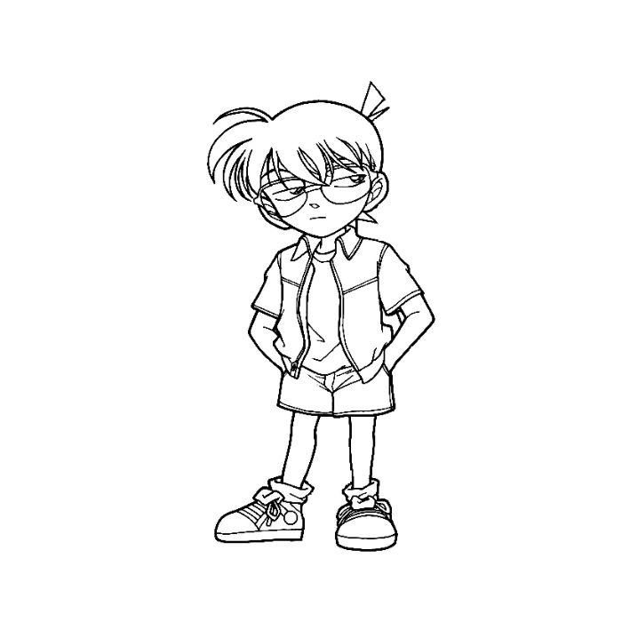 tranh tô màu conan 6