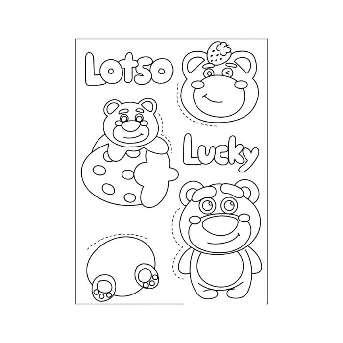 tranh tô màu gấu dâu 11