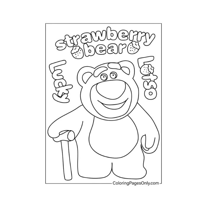 tranh tô màu gấu dâu 12