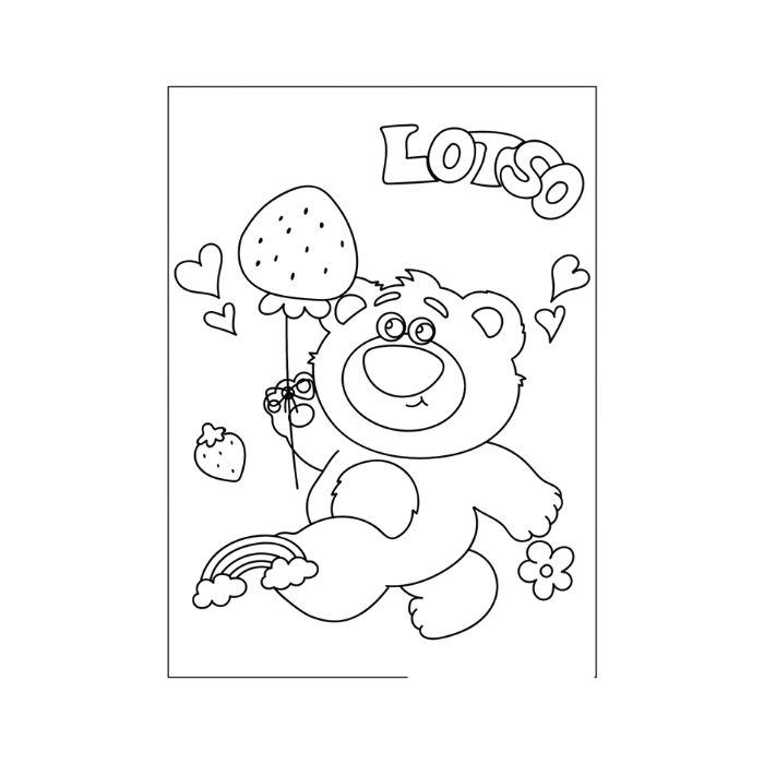 tranh tô màu gấu dâu 14