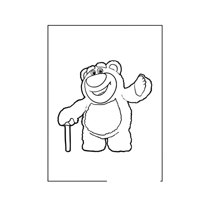 tranh tô màu gấu dâu 15