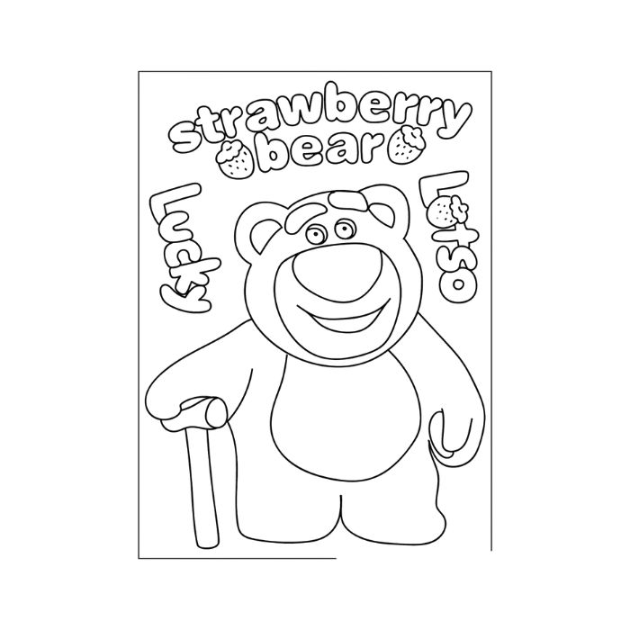 tranh tô màu gấu dâu 18