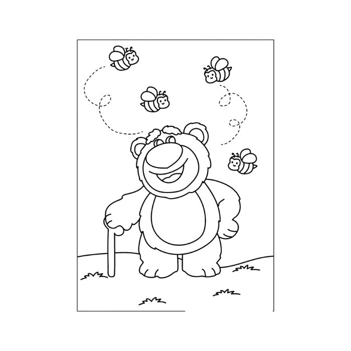 tranh tô màu gấu dâu 20