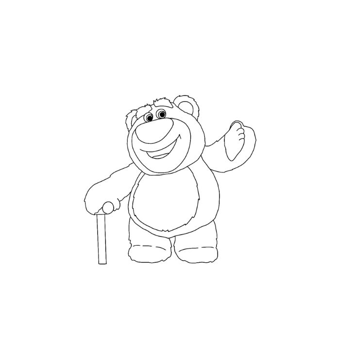 tranh tô màu gấu dâu 22