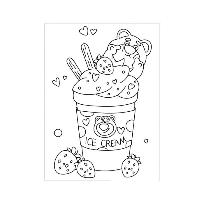 tranh tô màu gấu dâu 23