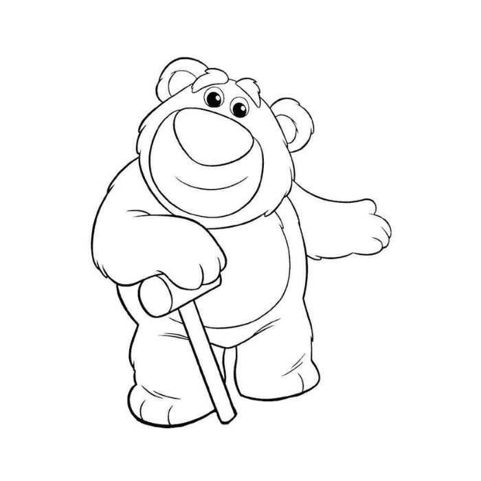 tranh tô màu gấu dâu 25