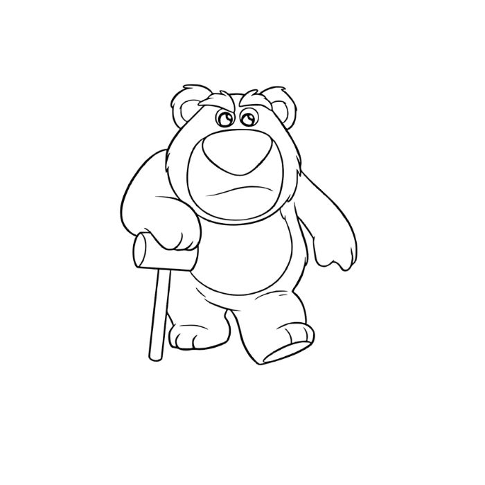 tranh tô màu gấu dâu 27