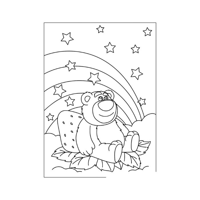 tranh tô màu gấu dâu 29