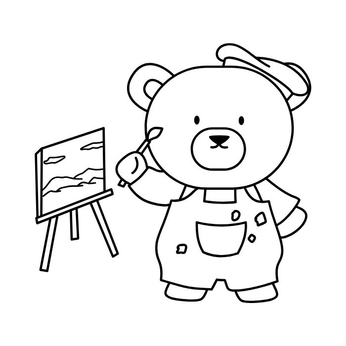 tranh tô màu gấu dâu 32