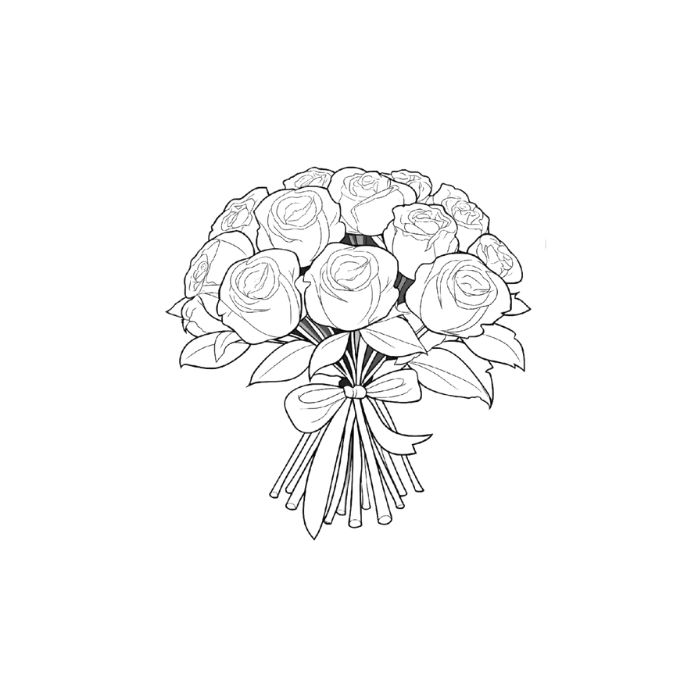 tranh tô màu hoa hồng 22