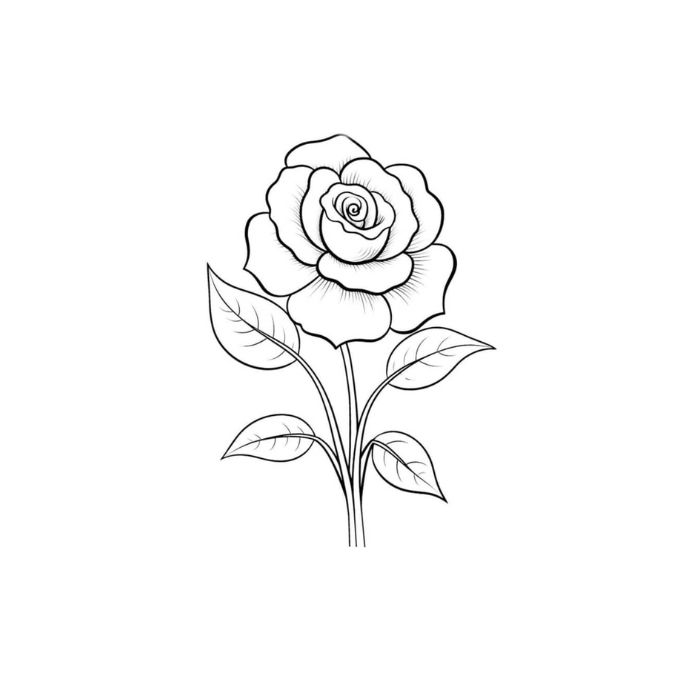 tranh tô màu hoa hồng 9