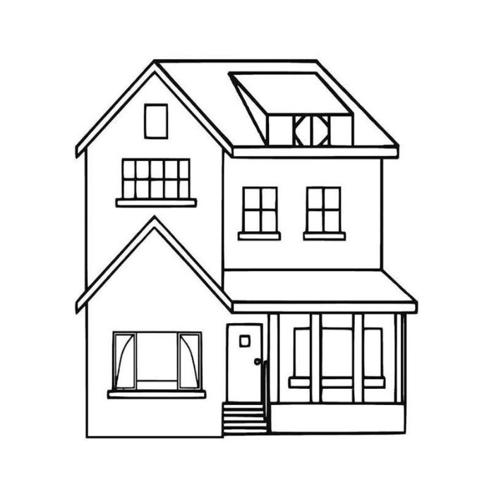 tranh tô màu ngôi nhà cao tầng 10