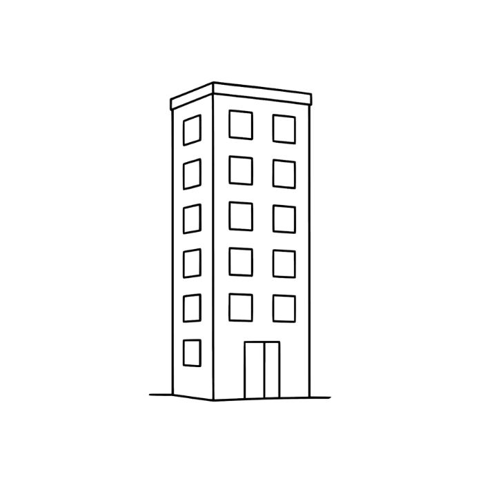 tranh tô màu ngôi nhà cao tầng 22