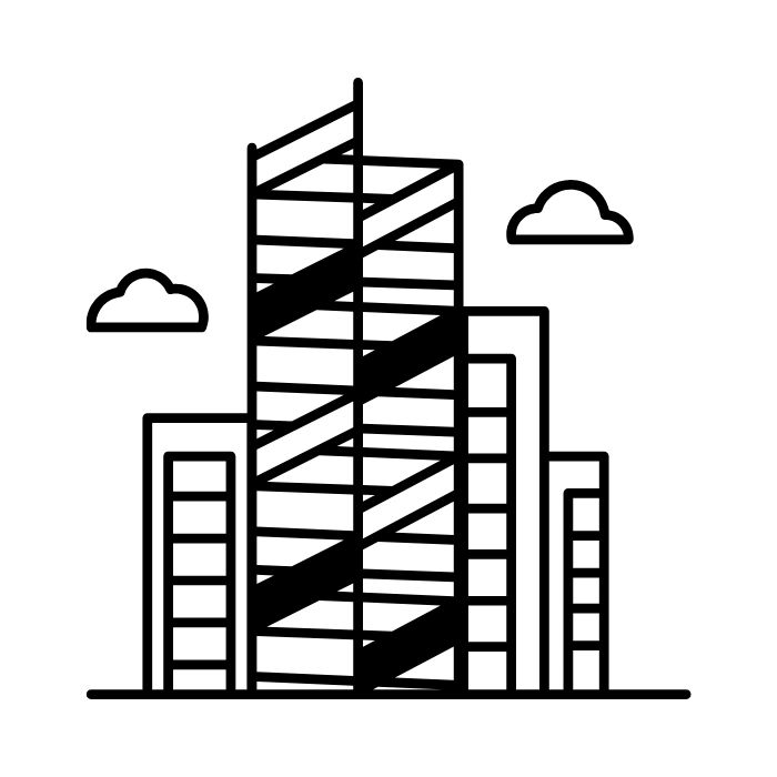 tranh tô màu ngôi nhà cao tầng 3