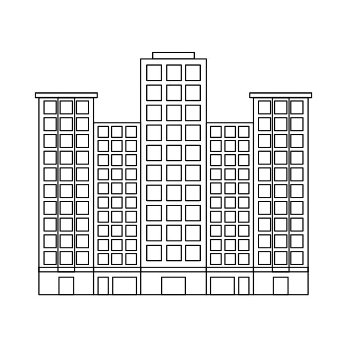 tranh tô màu ngôi nhà cao tầng 33