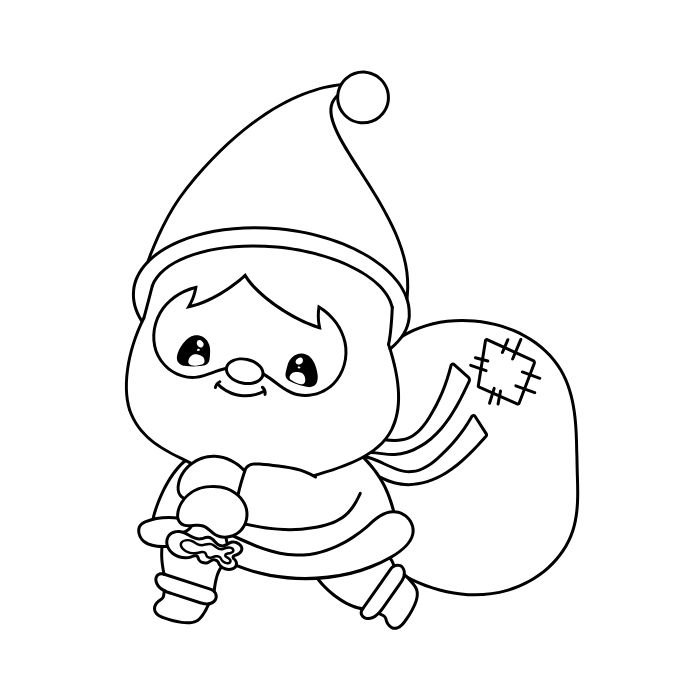 tranh tô màu ông già noel 11