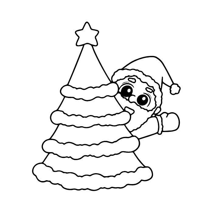 tranh tô màu ông già noel 13