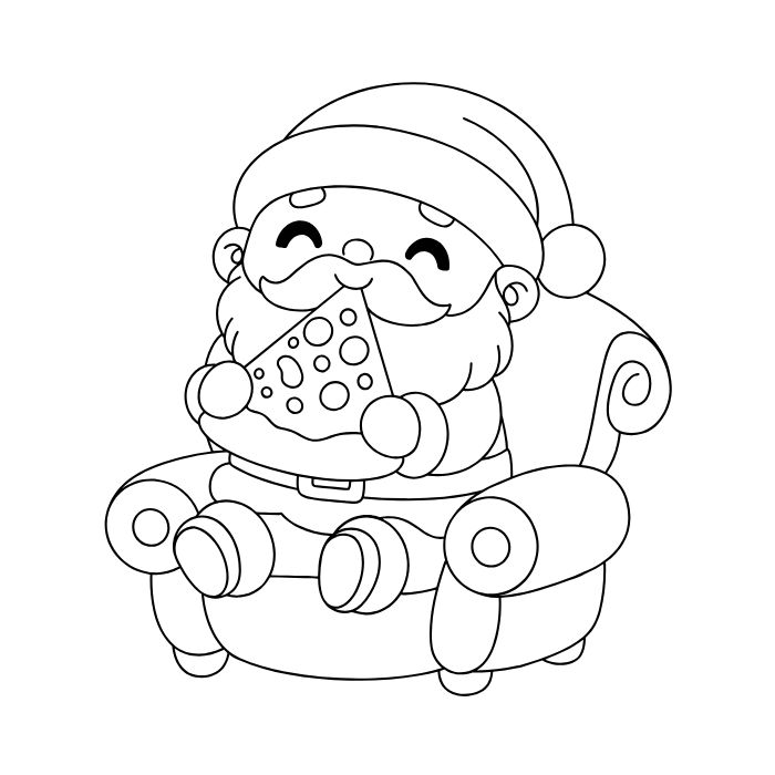 tranh tô màu ông già noel 17