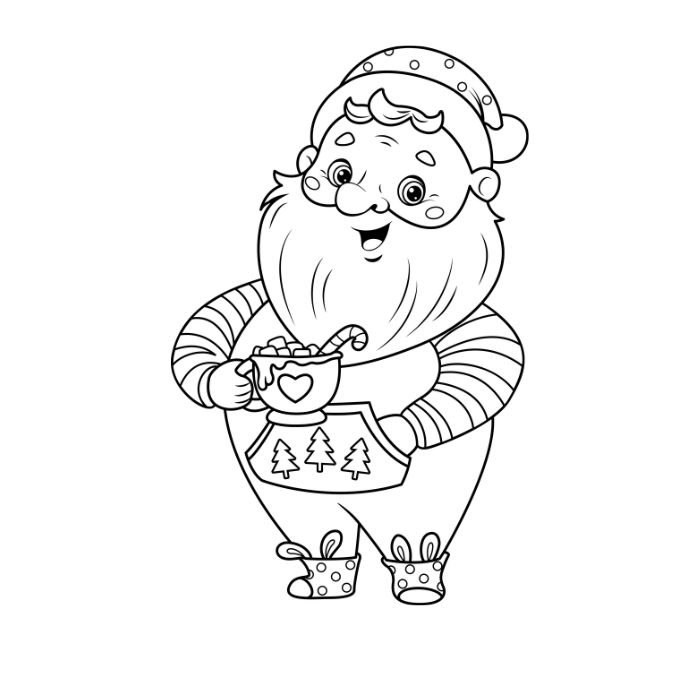 tranh tô màu ông già noel 18