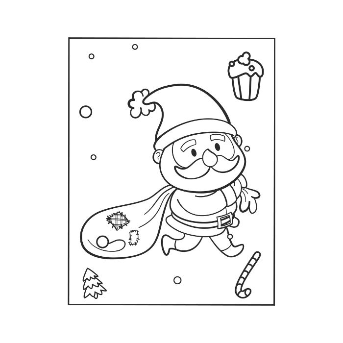 tranh tô màu ông già noel 19