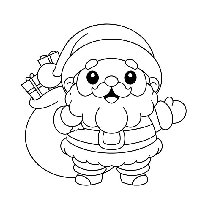 tranh tô màu ông già noel 2