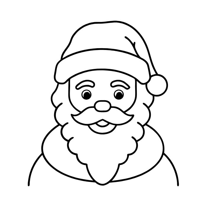 tranh tô màu ông già noel 3