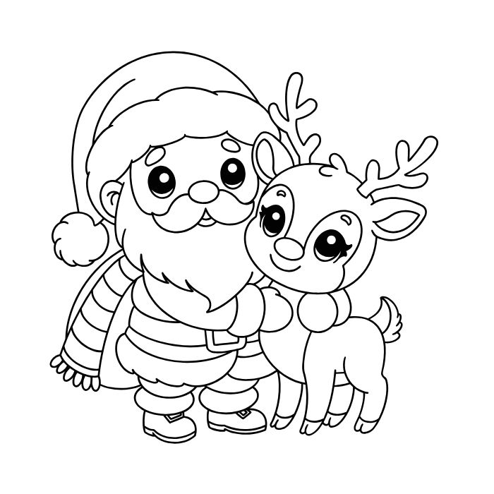 tranh tô màu ông già noel 32