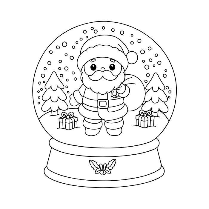 tranh tô màu ông già noel 5