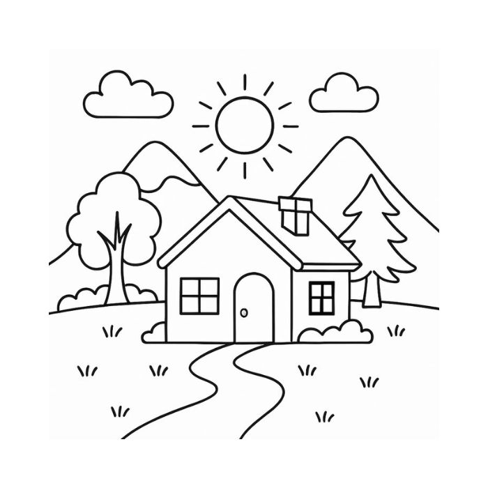 tranh tô màu phong cảnh 12