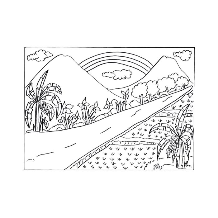 tranh tô màu phong cảnh 18