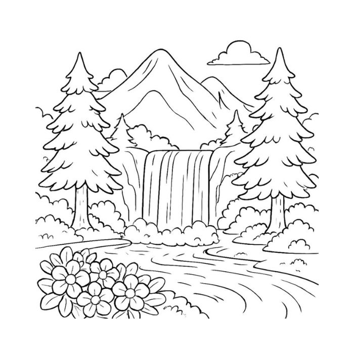 tranh tô màu phong cảnh 2