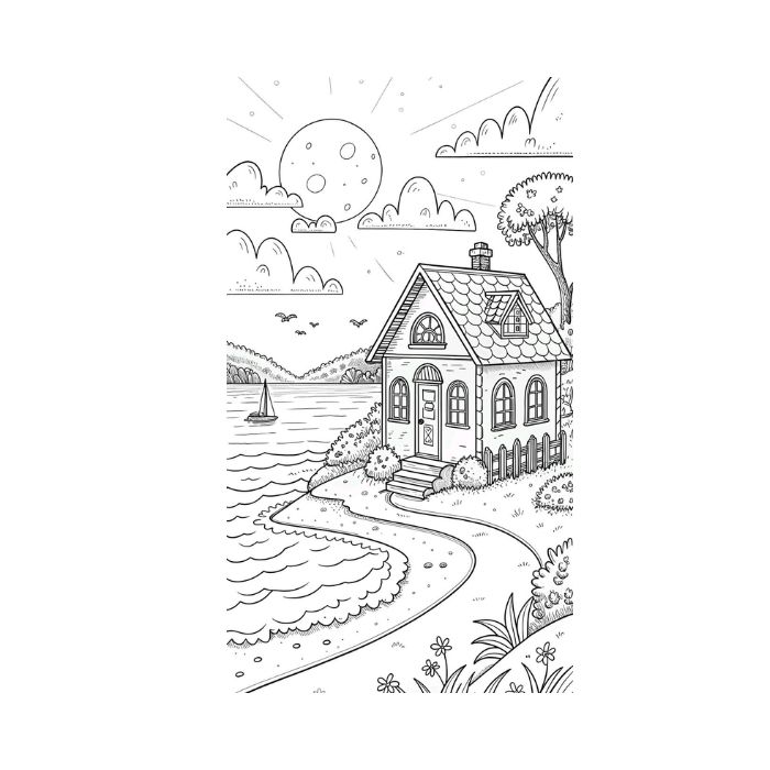 tranh tô màu phong cảnh 27