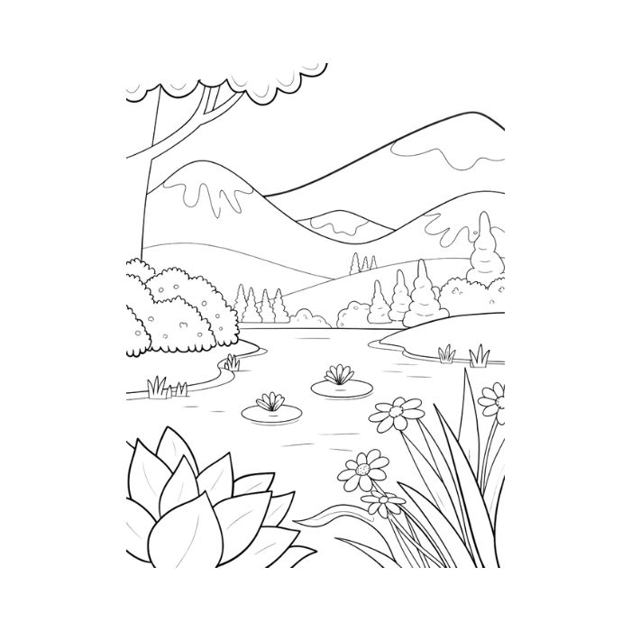 tranh tô màu phong cảnh 32