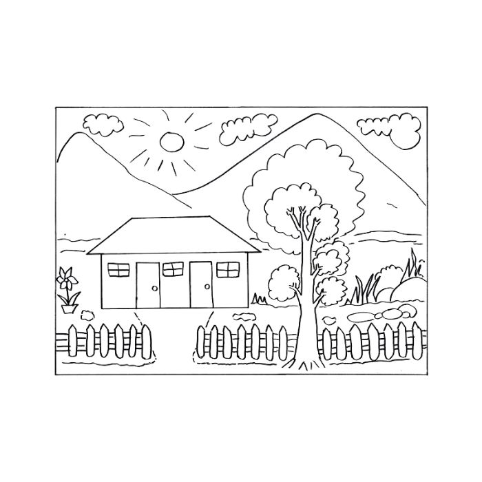 tranh tô màu phong cảnh 9