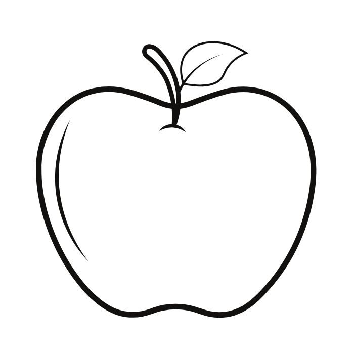 tranh tô màu quả táo 1