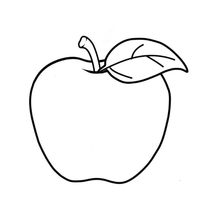tranh tô màu quả táo 11