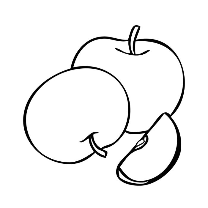 tranh tô màu quả táo 13