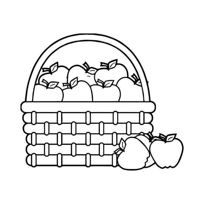 tranh tô màu quả táo 14