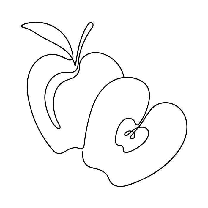 tranh tô màu quả táo 16